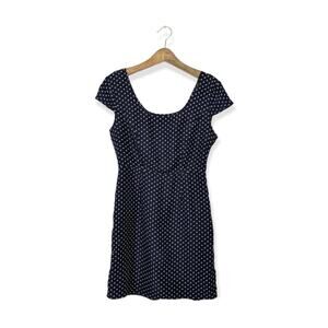 Flat Black by Pegleg NYC Navy Cherry Print Dress